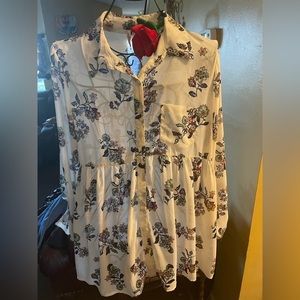 Babydoll button blouse